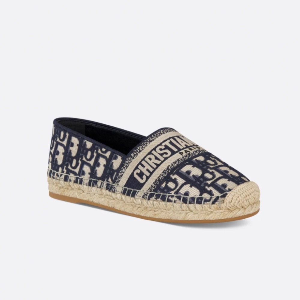 Dior Blue and Cream Espadrilles